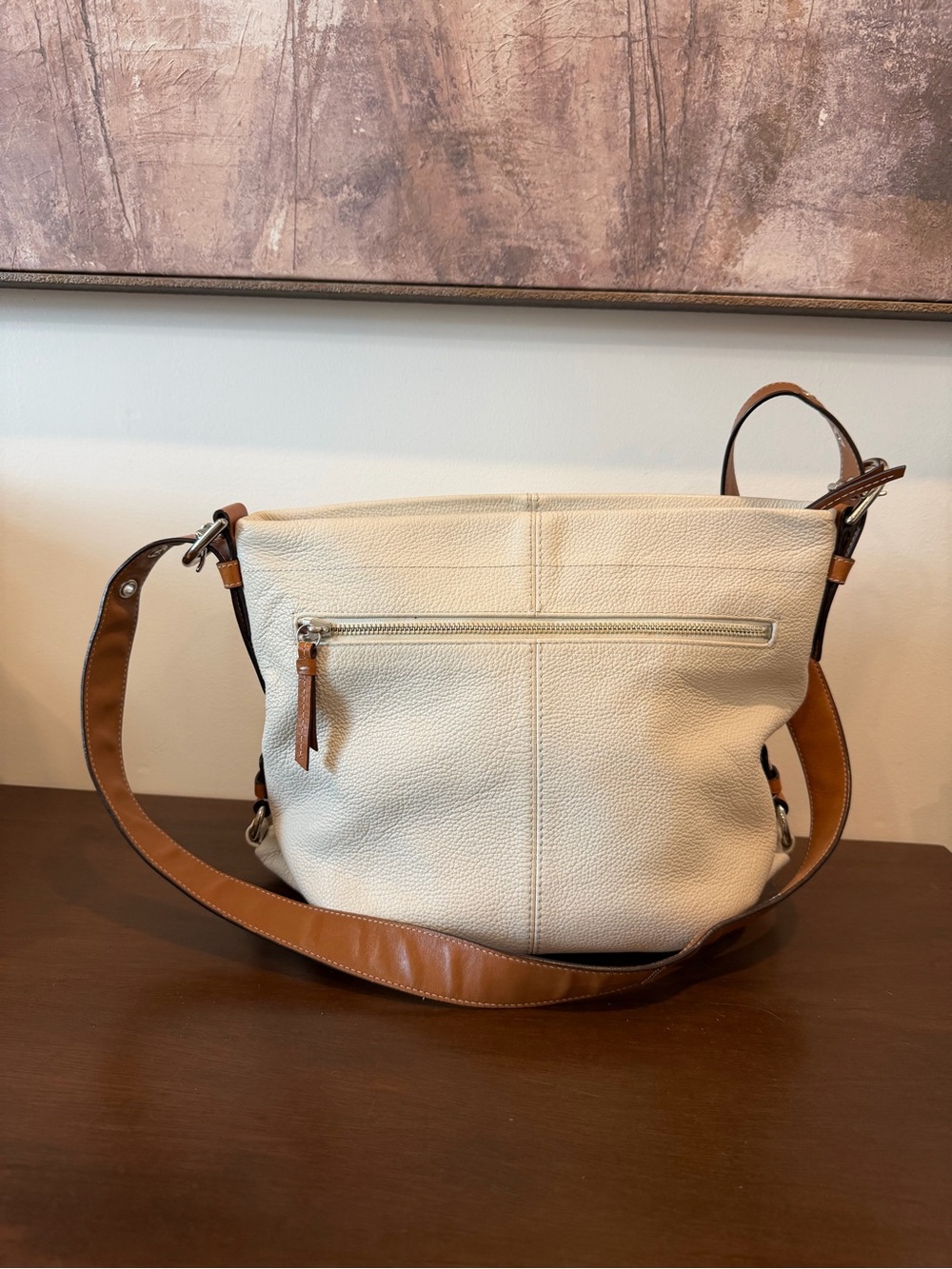 Coach F15064 Hobo Duffle Pebbled Leather Crossbody Bag